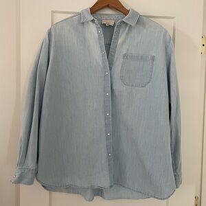 Sezane Max Shirt, Light denim blue, Size 40(FR) / 8(US)